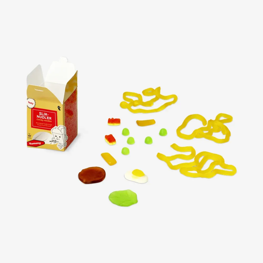 Instant noodle Godis i takeaway-låda