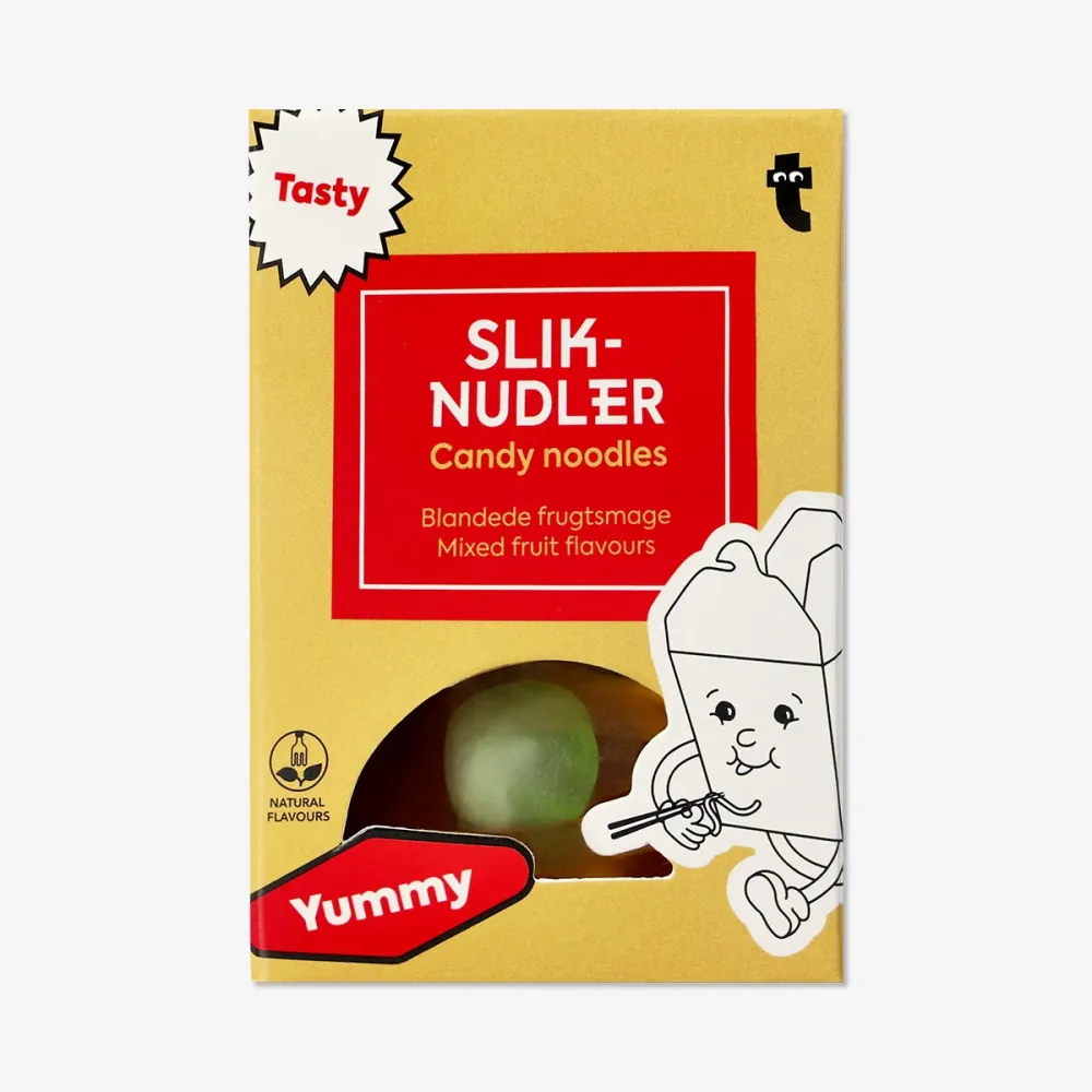 Instant noodle Godis i takeaway-låda