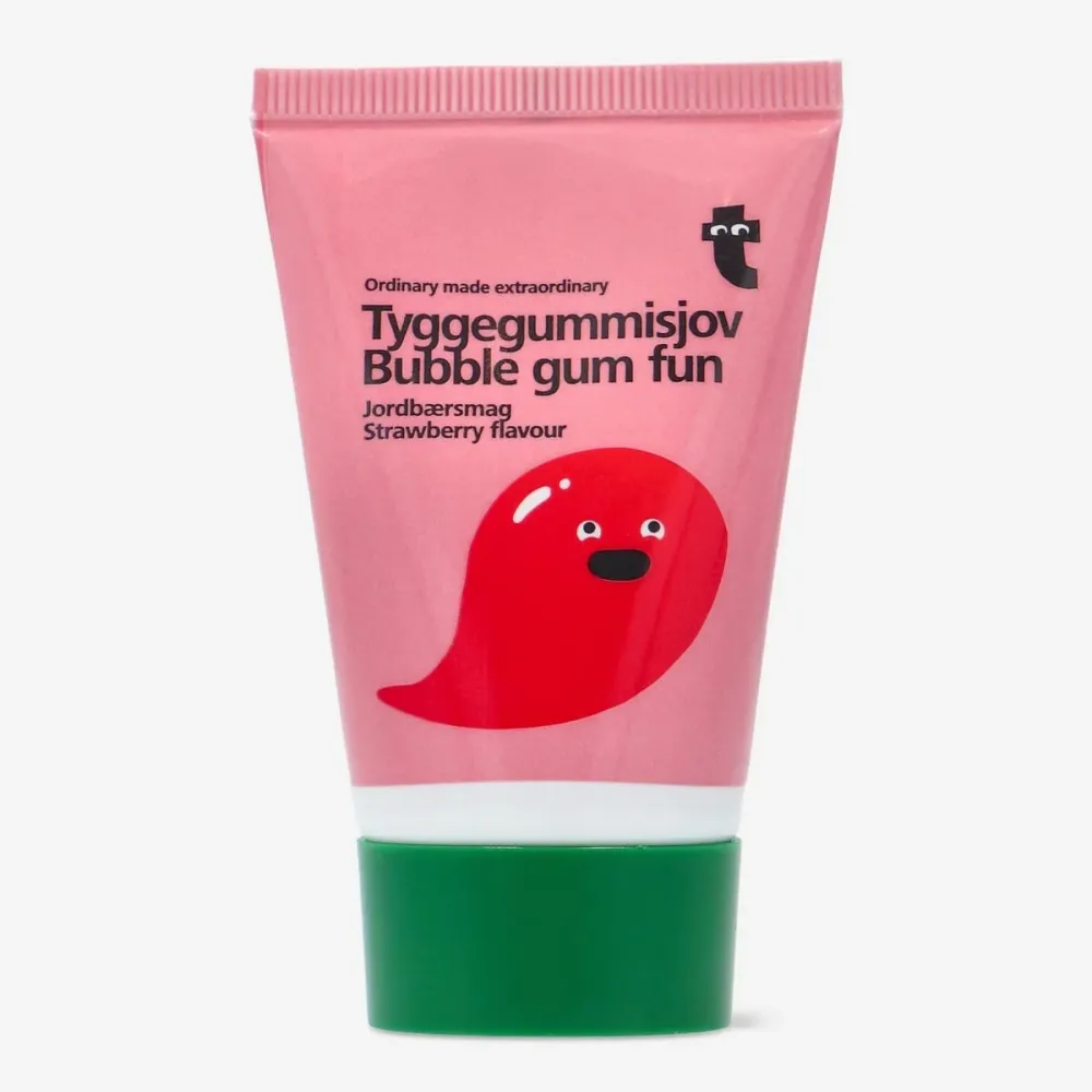Kul med tuggummi. Smak av jordgubbar