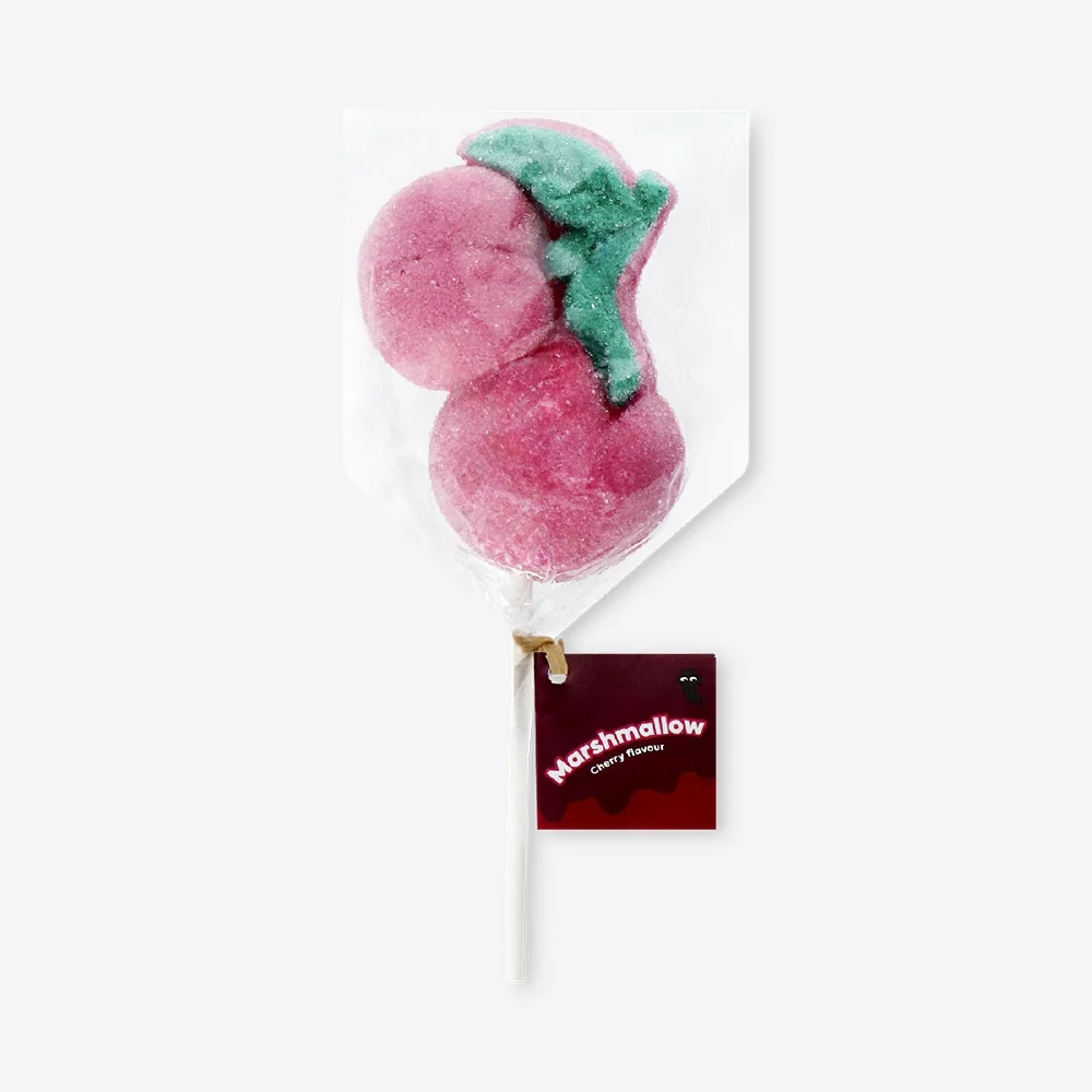 Marshmallow på pinne - Körsbär