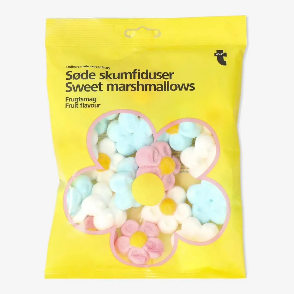 Söta marshmallows. Fruktsmak
