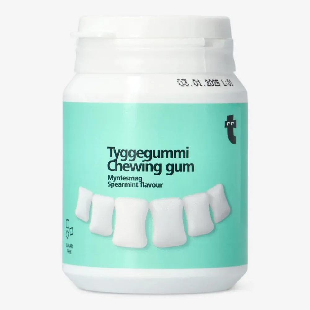 Tuggummi. Smak av spearmint