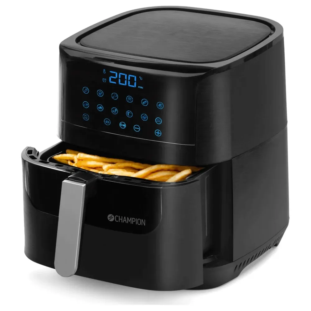 Champion Air Fryer XL Porslin 5,5L 1800W AF600 Svart