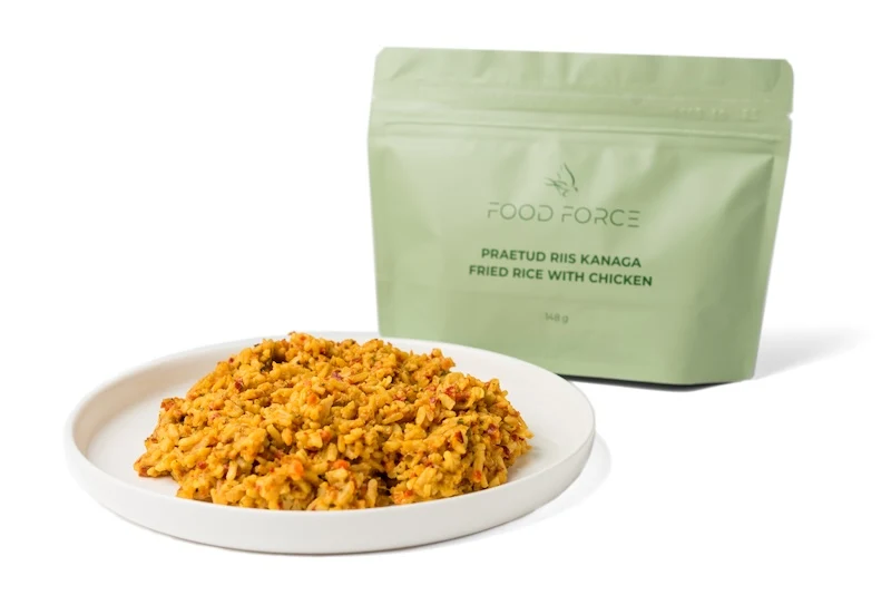 Stegte ris med kyckling - frysetorkad mat - Food Force