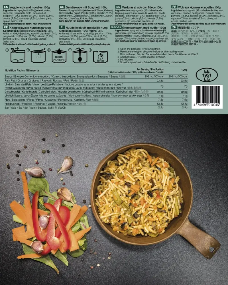 Tactical Foodpack Pasta & Vegetables
