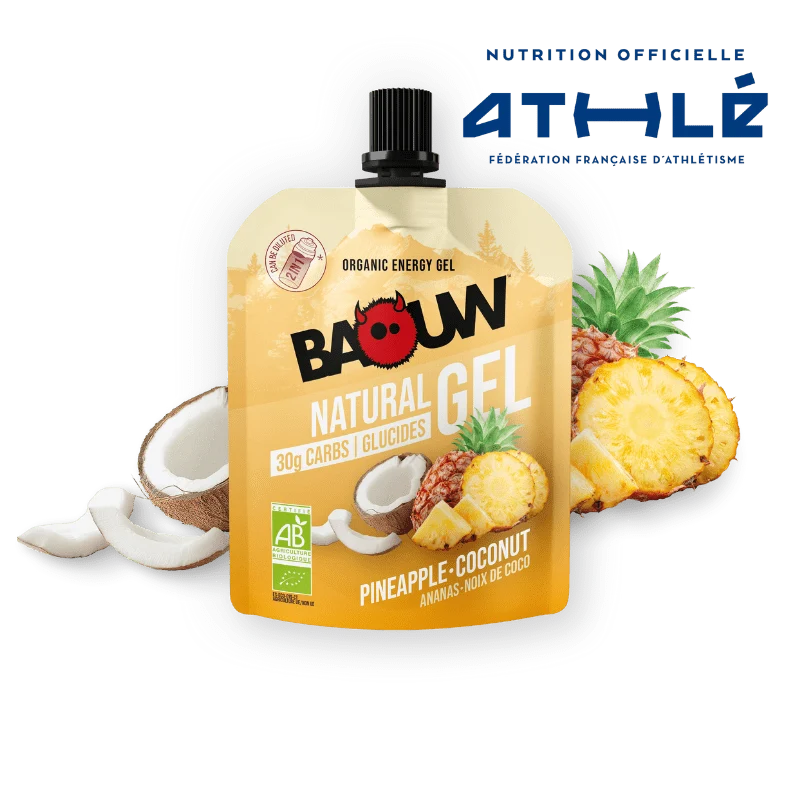 BAOUW Ekologisk energigel med ananas och kokosnöt (85 g)