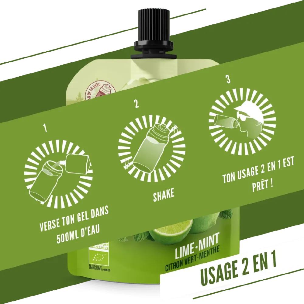 BAOUW Ekologisk energigel med lime och mynta (85 g)