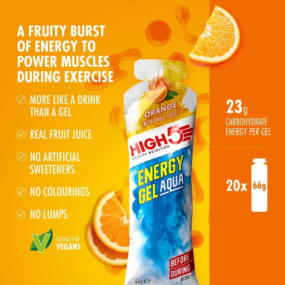 HIGH5 ENERGY GEL Aqua (66g) Orange