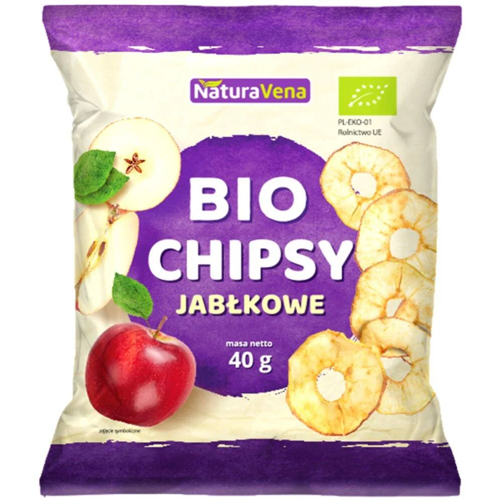 Bio äpplechips 40 g - NaturAvena
