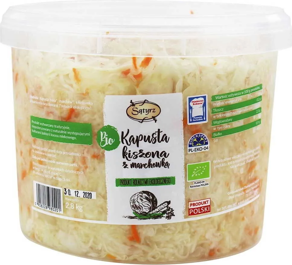 Surkål med morötter EKO 2,8 kg (hink) - SĄTYRZ