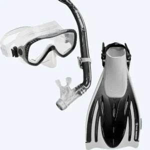 Aqualung snorkelset för vuxna - Pakala - Svart/grå