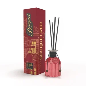 Aromadiffuser 100ml (Bouquet Ruby med pinde i stilfuldt glas