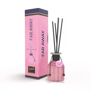 Aromadiffuser 100ml (Far Away) med pinde i stilfuldt glas