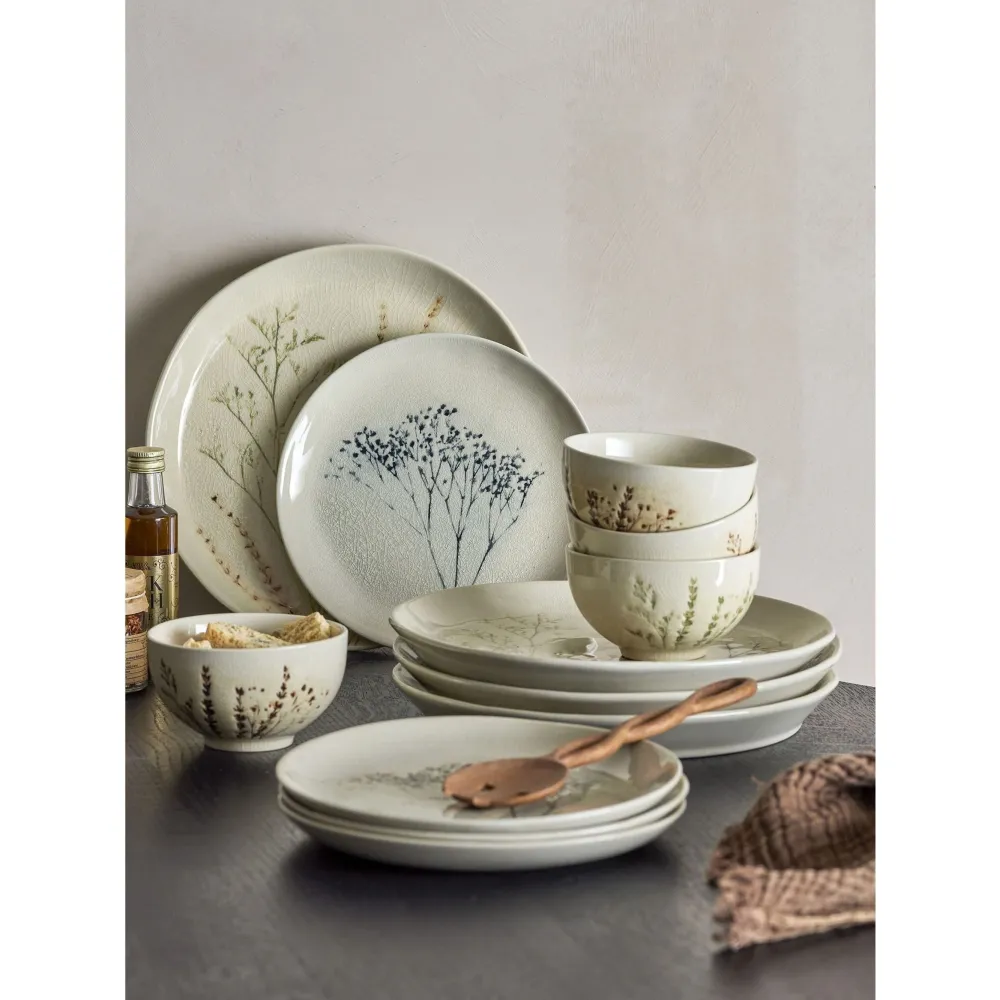 Bloomingville Bea Servisset Natur Stengods Place om 12 delar