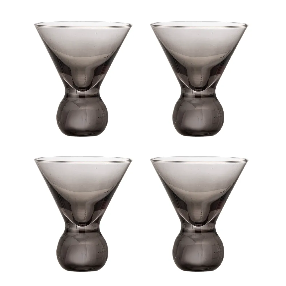 Bloomingville Corliss Cocktailglas, Grå, Glas