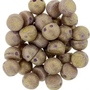 CzechMates Cabochon - Pacifica Fig 7mm 2-håls, tio-pack