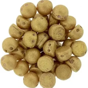 CzechMates Cabochon - Pacifica Macadamia 7mm 2- håls, tio-pack