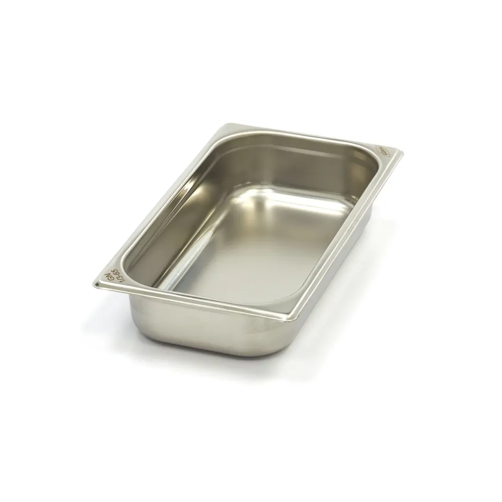 Gastronormbehållare - 3 st - 1/3 GN - 6,5 cm djup - Rostfritt stål