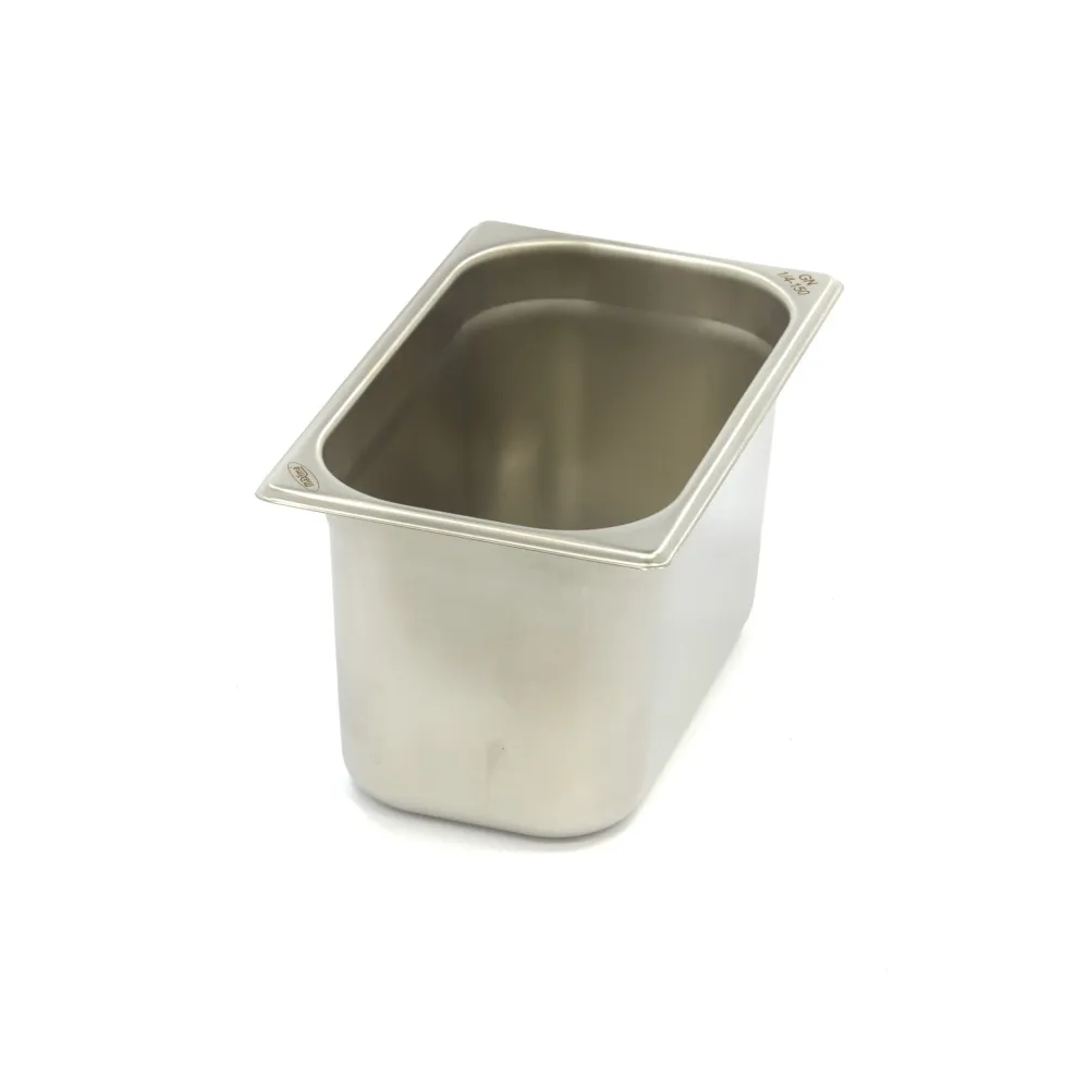 Gastronormbehållare - 3 st - 1/4 GN - 15 cm djup - rostfritt stål