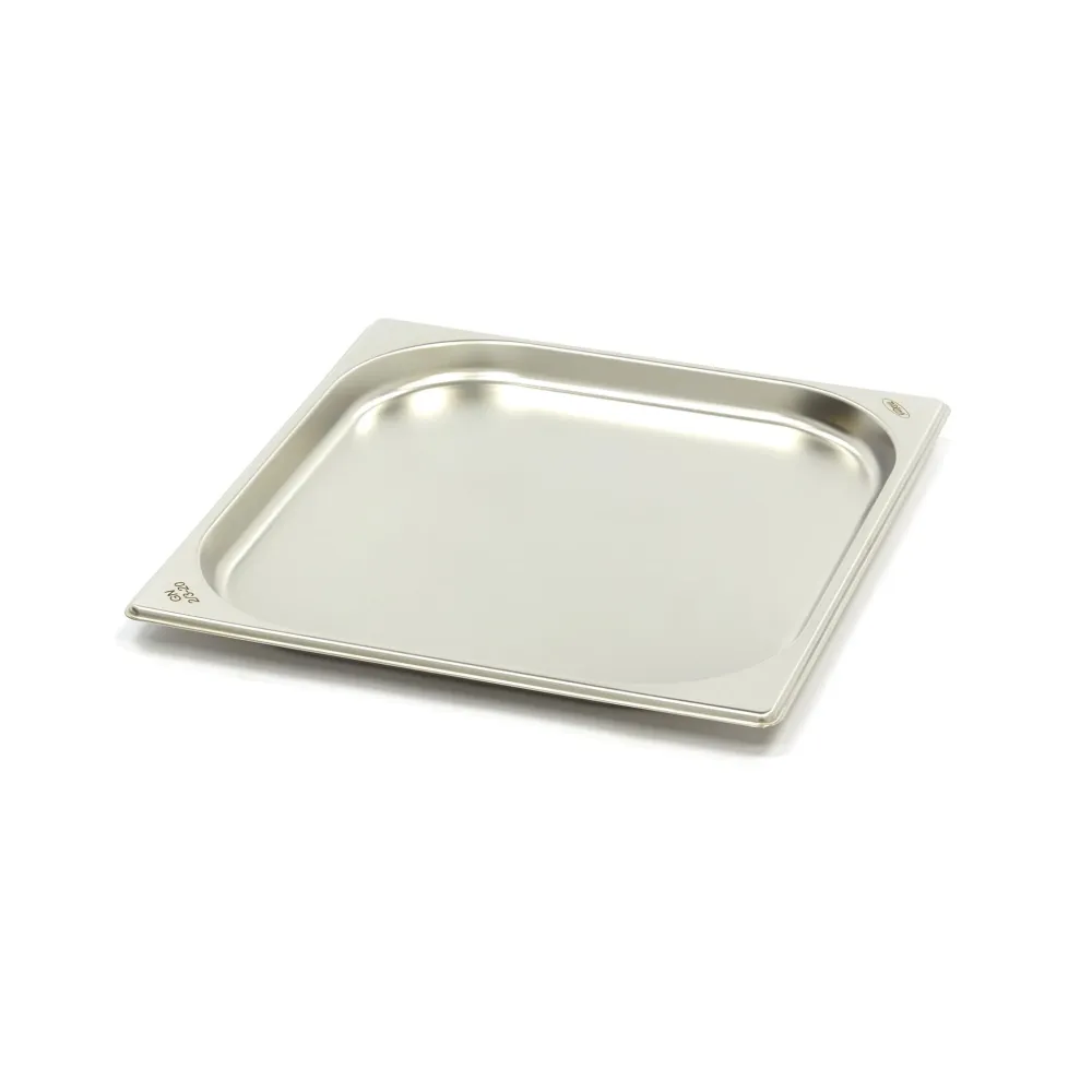 Gastronormbehållare - 3 st - 2/3 GN - 2 cm djup - Rostfritt stål