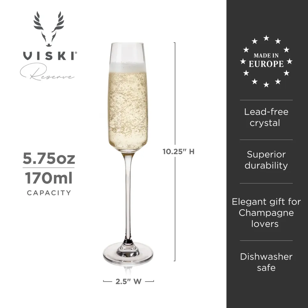 Glas FunNordic Reserve Julien Crystal Champagneflöjtglas Viski®