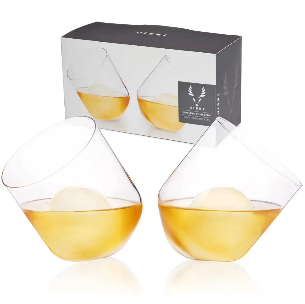 Glas FunNordic Rolling Kristall Whiskey-glas av Viski®