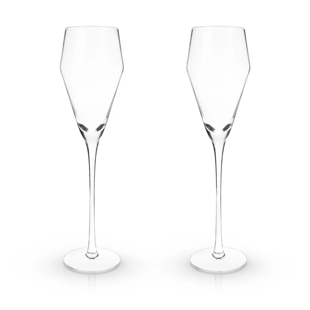 Glas FunNordic Vinklade Kristall Prosecco-glas av Viski®