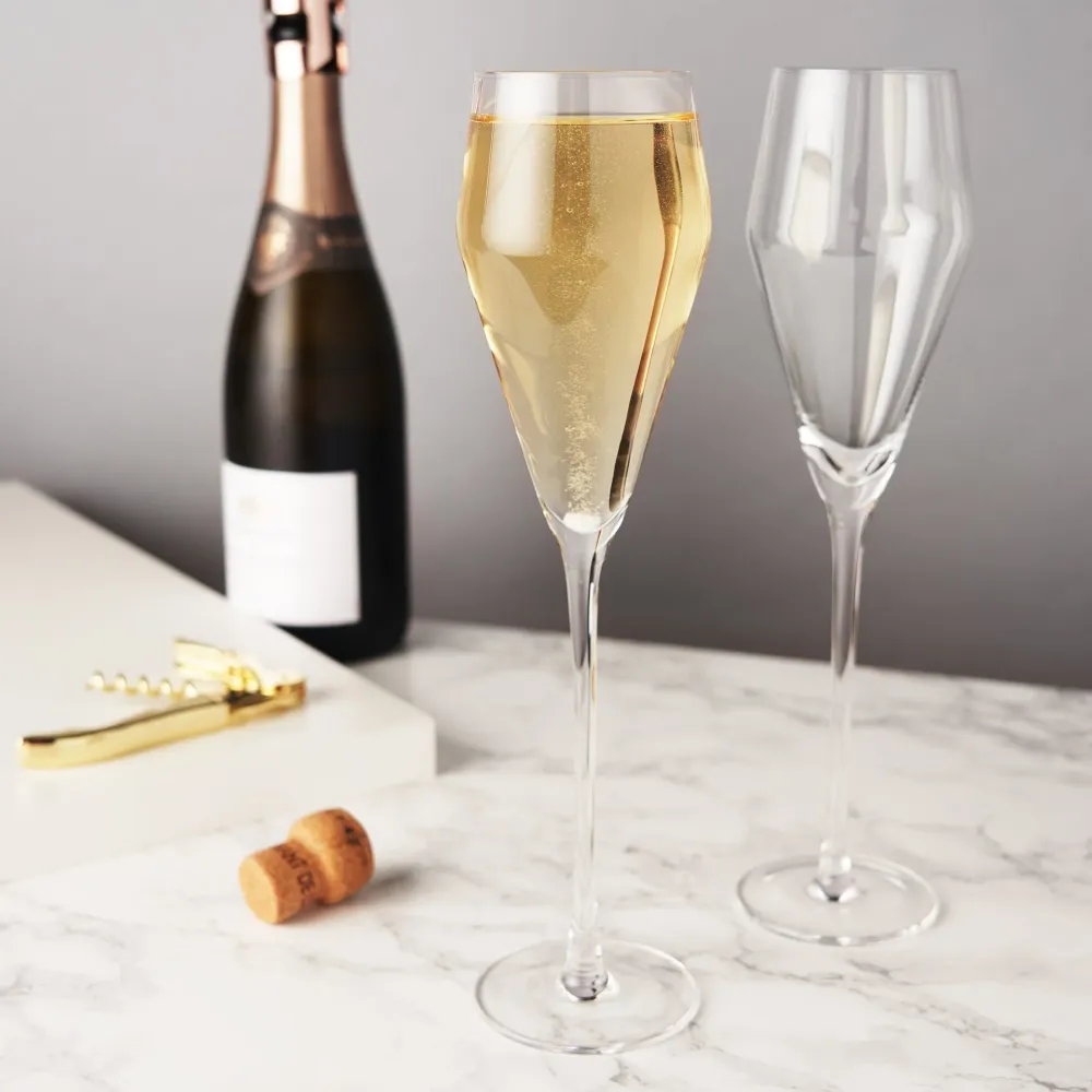Glas FunNordic Vinklade Kristall Prosecco-glas av Viski®