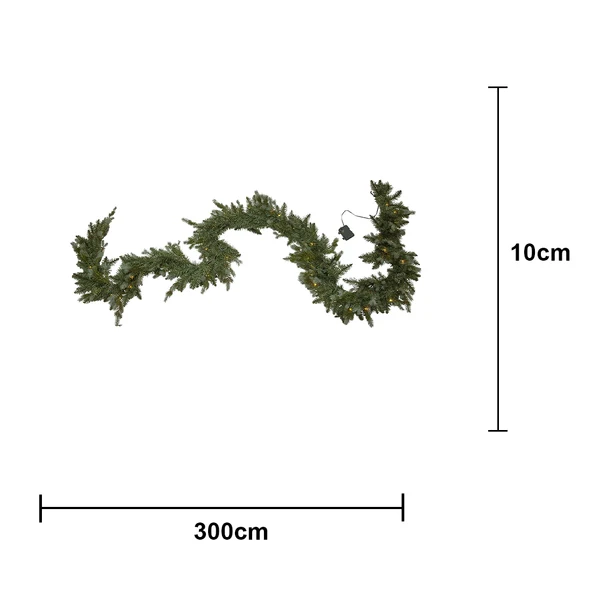 Juldekoration Utomhus Girland Greyland 300 cm