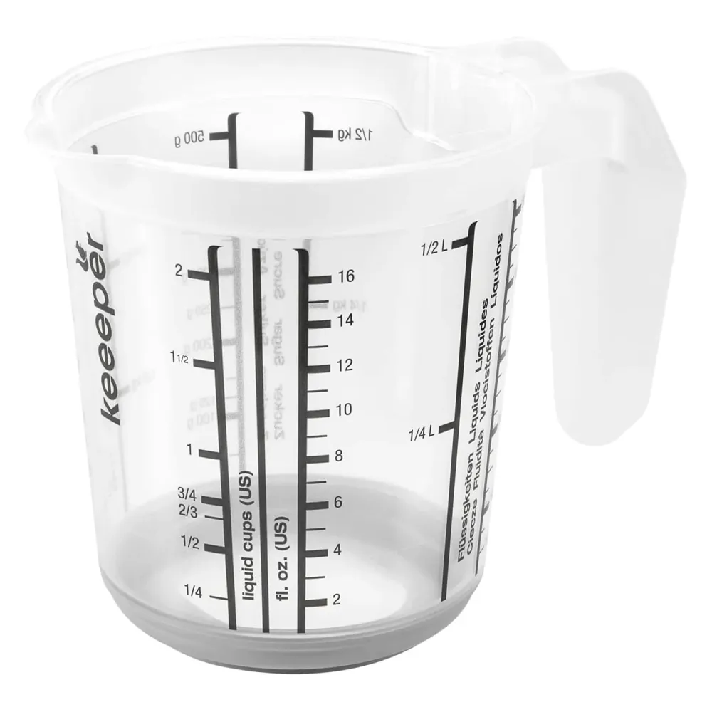 Keeeper mätkanna, halkfri, med handtag, 0,5l, nordic grey, Masimmo