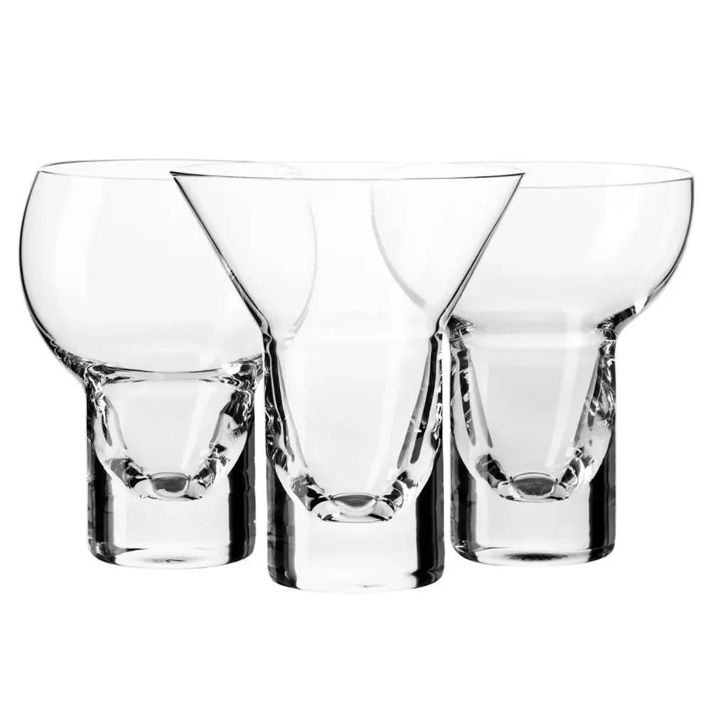 Krosno drink place, olika glas, innovativa former, 3 delar, Shake