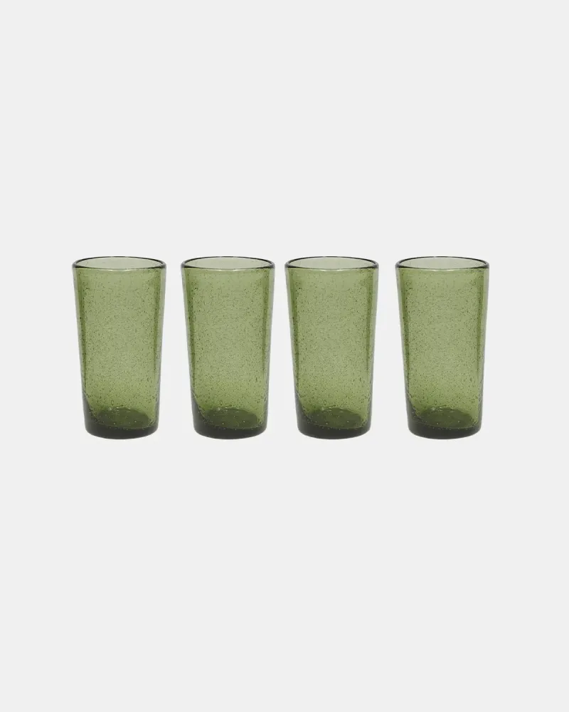 Kuki Highball Glas, fyra-pack, Grön