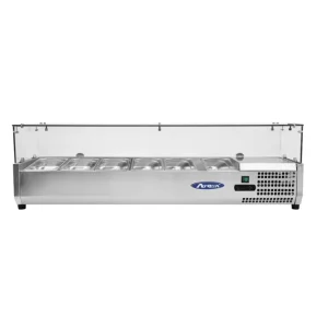Kylränna - med glasdisk - 141,5 cm - 6 x 1/3 GN-behållare