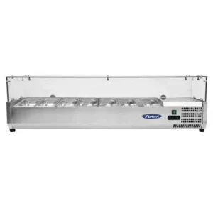 Kylränna - med glasdisk - 150,5 cm - 7 x 1/4 GN-behållare