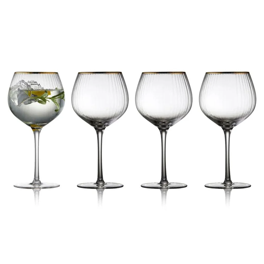 Lyngby glas - Palermo Gin & tonic glas Guld 65 cl 4 st