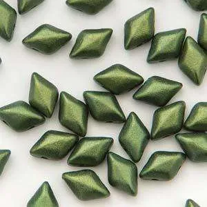 Matubo Mini Gemduo - Gilded Shine DK Olive Green 6x4mm