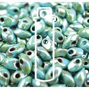 Miyuki Long Magatama - Picasso SF Sage Luster 4x7mm 8,5gram