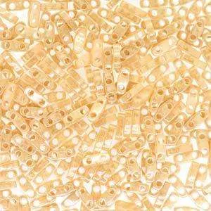 Miyuki Quarter Tila - Onyx Beige Ceylon 5x1,2mm, 5 gram
