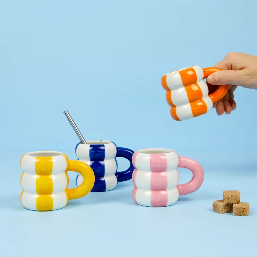 Place 4 Kaffekoppar i keramik Floats, blandade färger