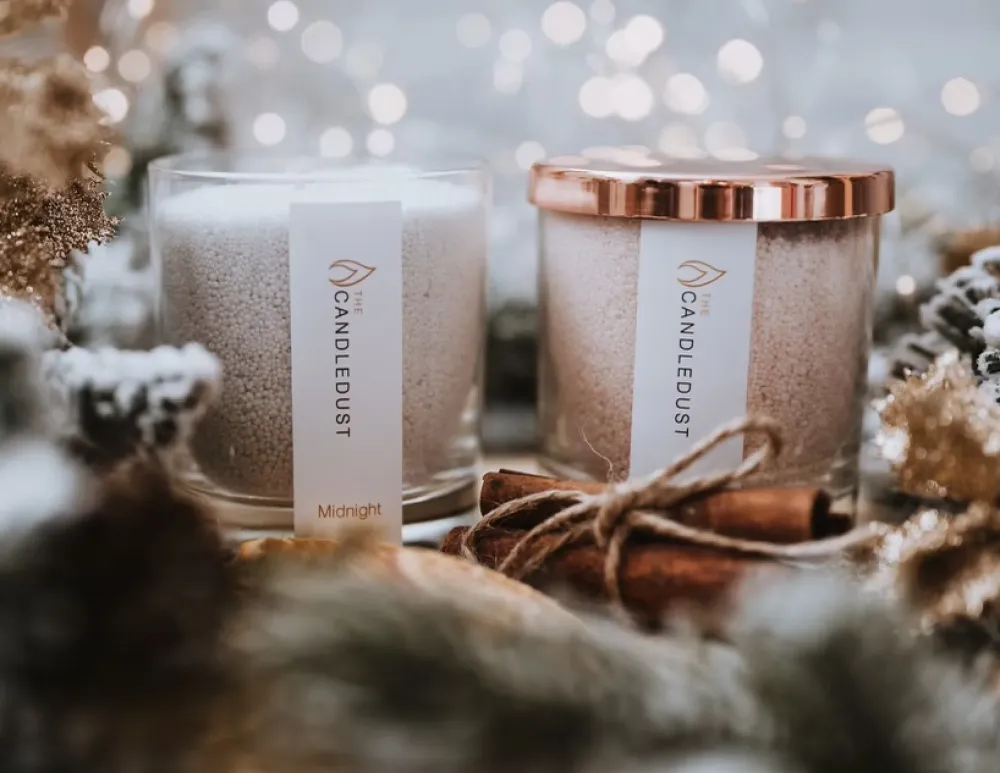 Powdered Candle Glass - Rhubarb Sparkle 160g