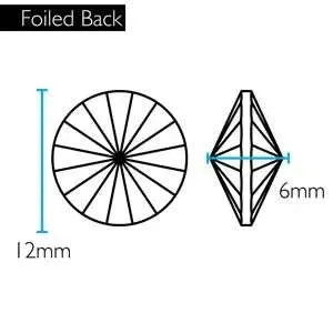 Preciosa Rivoli Maxima - Crystal Honey 12mm, 1 styck