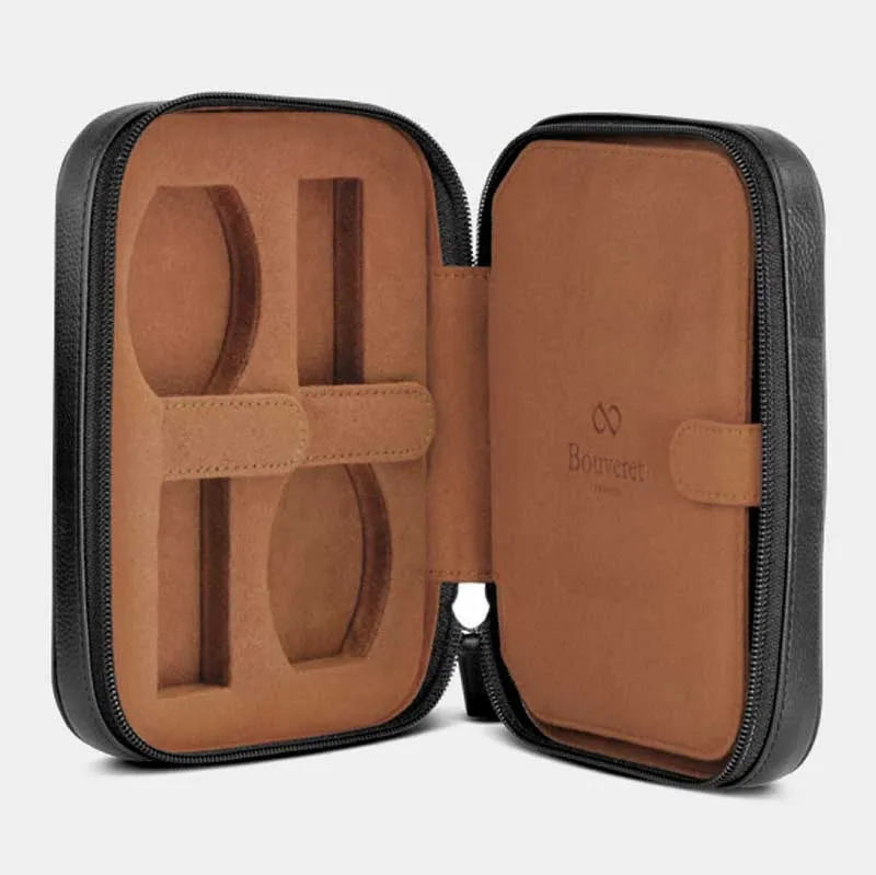 **REA**Bouveret Wallet 4 watches Black Grained calf