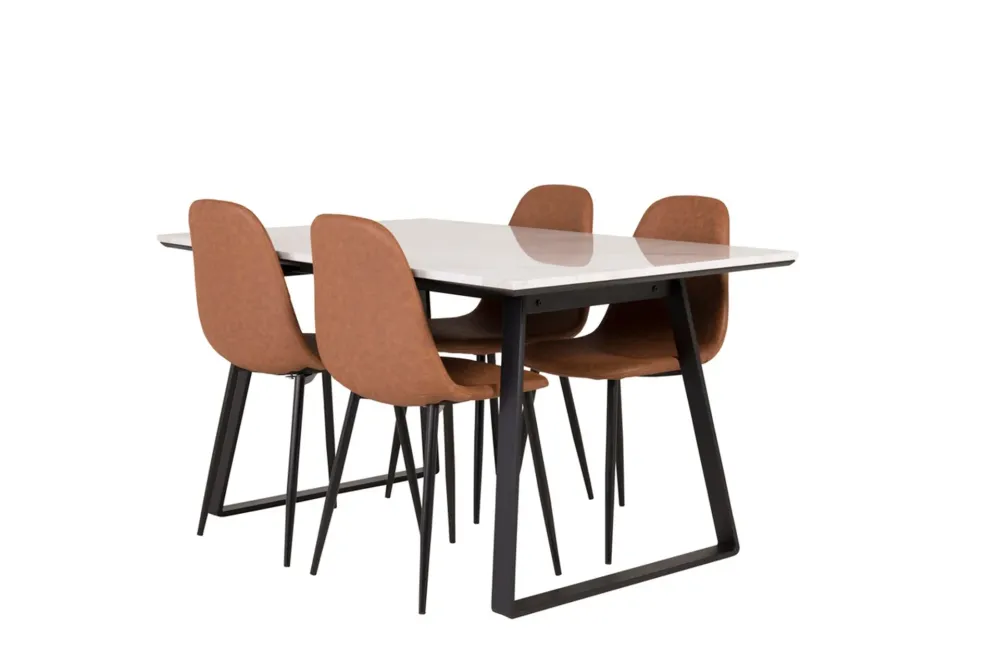 Rectangular Dining Adjust Venture Home Estelle, Polar
