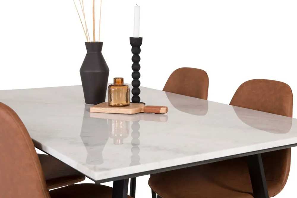Rectangular Dining Adjust Venture Home Estelle, Polar