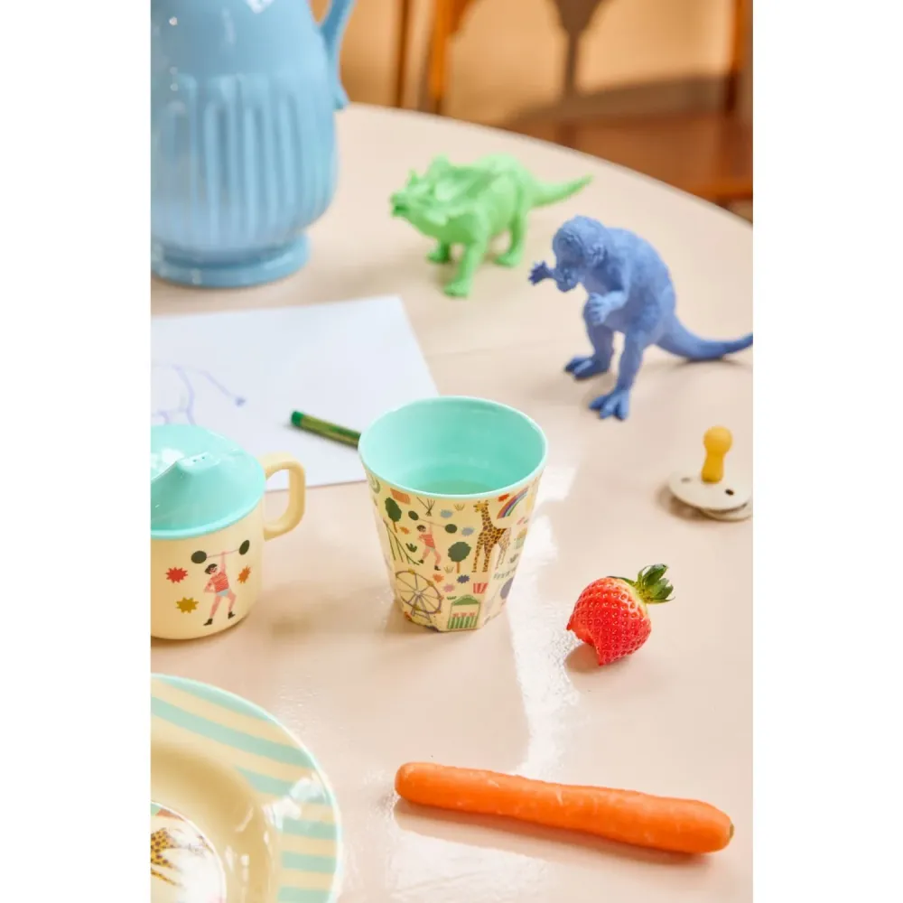 Rice Fun Fair Print Mint Melamine Kopp Medium