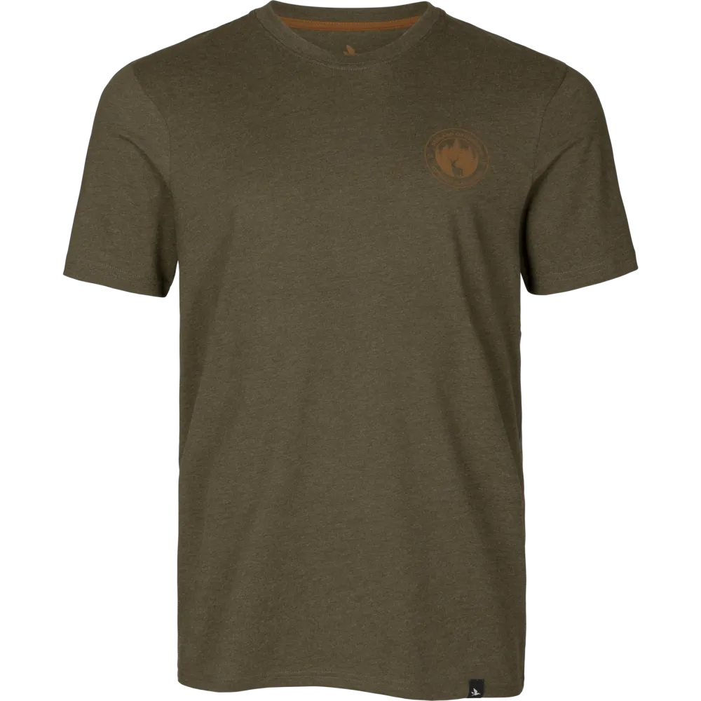 Saker T-shirt Tallträ green melange - Seeland S