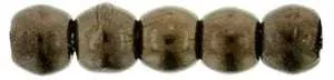 Tjeckiska Druk (Runda) - Jet Bronze 2mm, 50-pack