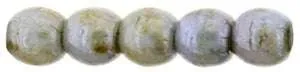 Tjeckiska Druk (Runda) - Opaque Luster Smaragd 2mm, 50-pack