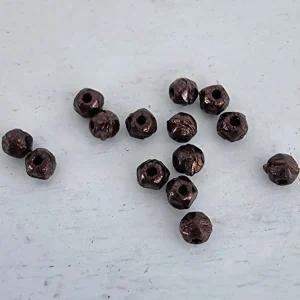 Tjeckiska English Cut - Jet Bronze 3 mm, 50-pack
