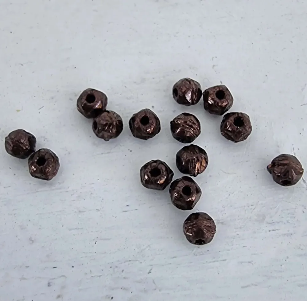 Tjeckiska English Cut - Jet Bronze 3 mm, 50-pack